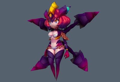 带动画 卡通蜘蛛女王   q版蜘蛛精  arachne queen   女妖