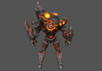 高质量  熔岩憎恶   熔岩巨怪    2k贴图  lava abomination  岩浆怪