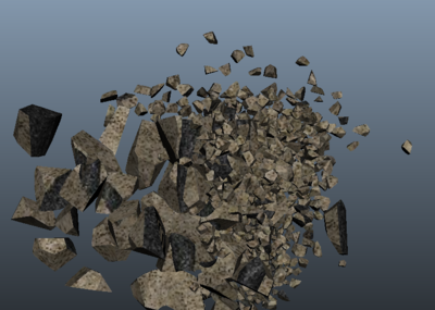 碎石头不同形状的的石头破碎后的状态
