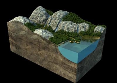 写实鸟瞰山谷 山地 溪流 河流 山体 山脉 鸟瞰 自然地貌 山峦 丛山