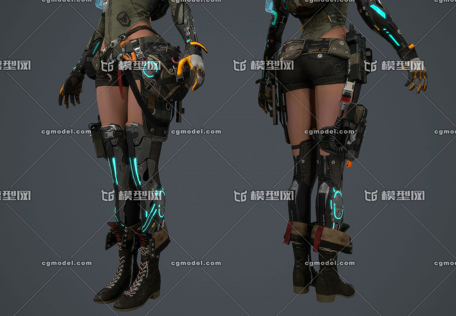 scifi 黑科技 女特工 次世代 高科技女特警 全副武装 战士