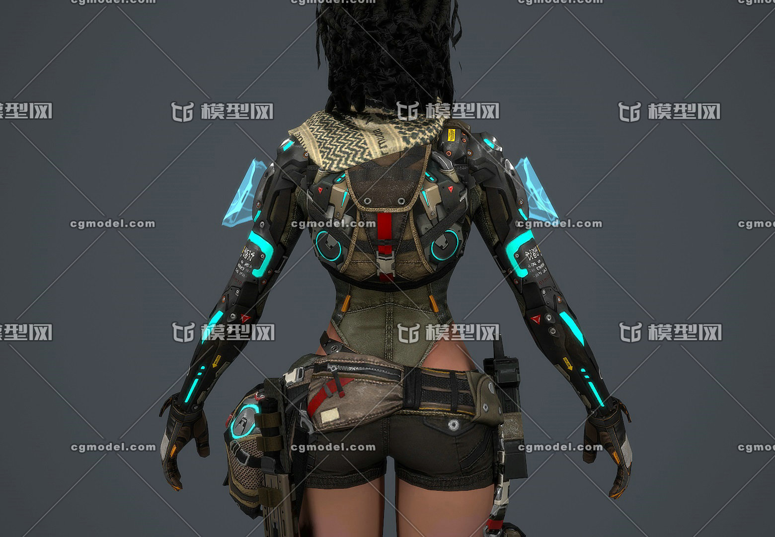 scifi 黑科技 女特工 次世代 高科技女特警 全副武装 战士