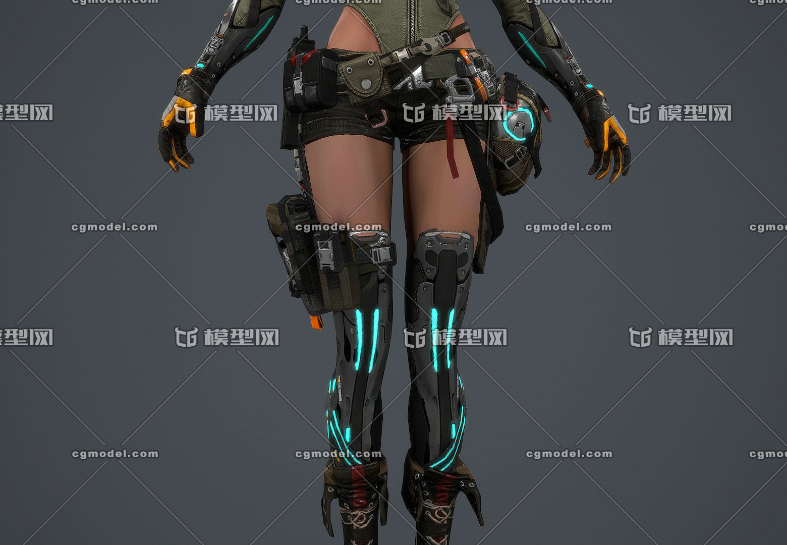 scifi 黑科技 女特工 次世代 高科技女特警 全副武装 战士