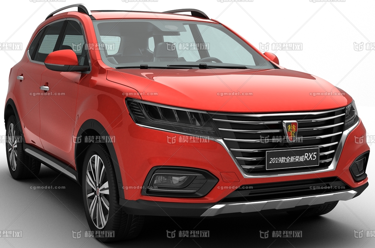 荣威--2020款荣威RX5自动Ali铂金版SUV，荣威RX模型-越野车模型库-3ds