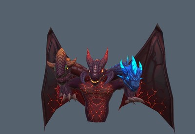 带动画  卡通boss半身三头龙    dragon   手绘贴图 火龙  岩浆龙