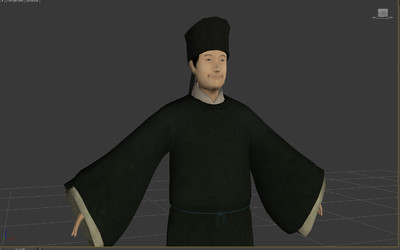 古代人明代秀才举人工笔画