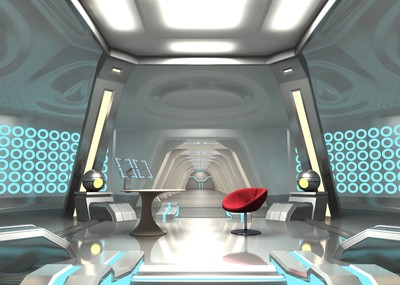 未来室内科幻场景,科幻室内,未来室内,走廊,未来空间,场景,科幻,科技