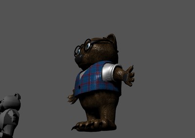 卡通熊戴眼镜的熊