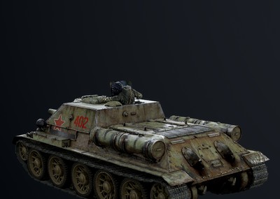 苏联突击炮 su122自行火炮