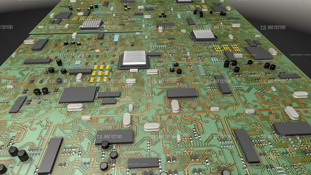 集成电路 pcb 电路板 电子元件 芯片电路 电脑主板 ic c4d服务器主板