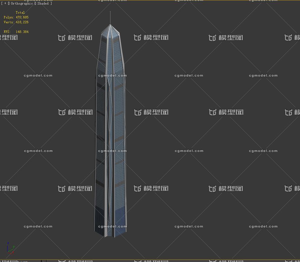 深圳平安大厦_liangxiaoying作品_建筑商业办公_cg模型网