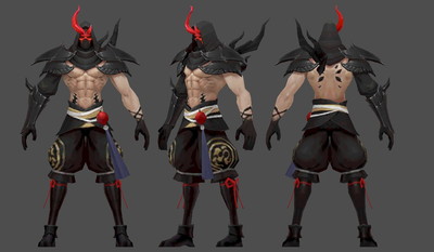 蒙面人,面具男战士,鬼武士,鬼武者,肌肉男