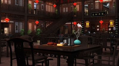 古建客栈 酒店模型-古代场景模型库-3ds Max(.max)模型下载-cg模型网