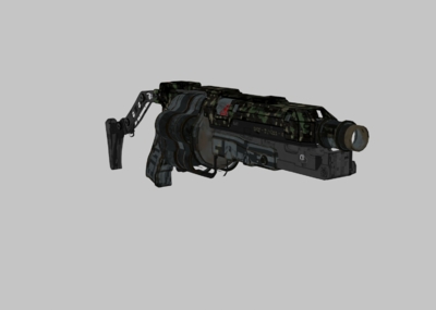 枪 生锈的枪 科幻枪 榴弹发射器_809054448作品_武器枪械模型_cg模型网