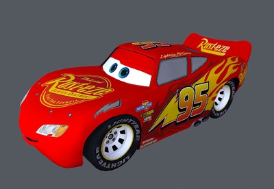 赛车总动员3 闪电麦坤 卡通赛车 【带绑定表情动画】 mcqueen cars 3