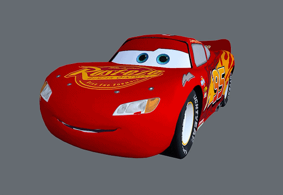 赛车总动员3 闪电麦坤 卡通赛车 【带绑定表情动画】 mcqueen cars 3