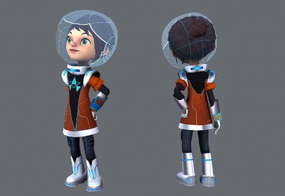 卡通 科技少女 科幻小女孩 【带绑定表情_wayne911作品_人物孩子-女