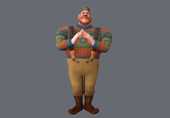 卡通  商店老板  冰雪奇缘  奥肯【 带绑定表情动画】 动画人物  角色