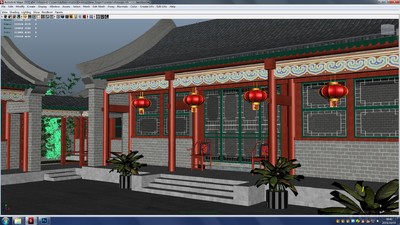 MAYA场景模型-北京四合院 古代建筑场景模型模型-古代场景模型库-Maya(.ma/.mb)模型下载-cg模型网