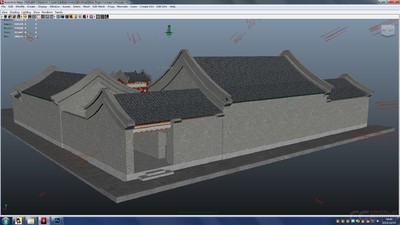 MAYA场景模型-北京四合院 古代建筑场景模型模型-古代场景模型库-Maya(.ma/.mb)模型下载-cg模型网