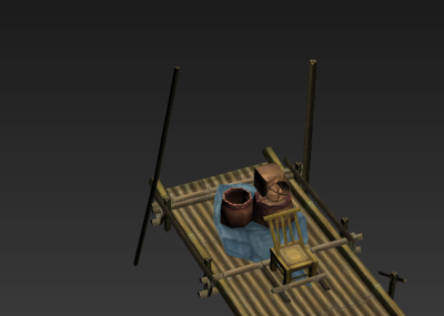 【古代竹筏】写实古代宫殿场景 含元殿模型-古代船/仿古船模型库-3ds Max(.max)模型下载-cg模型网