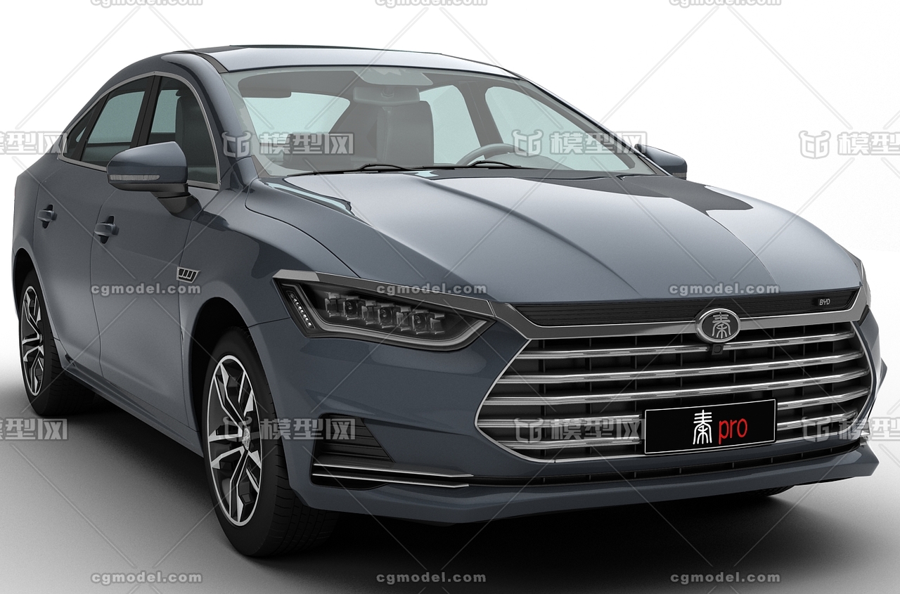 2019款比亚迪秦pro 秦模型-轿车模型库-3ds Max(.max)模型下载-cg模型网
