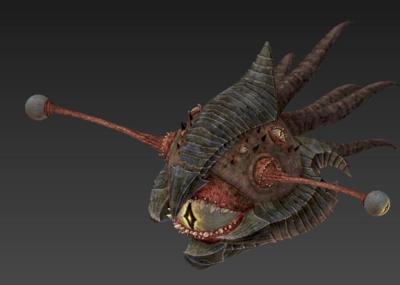 次时代,pbr怪物多目怪,多目鱼,怪物,鱼怪