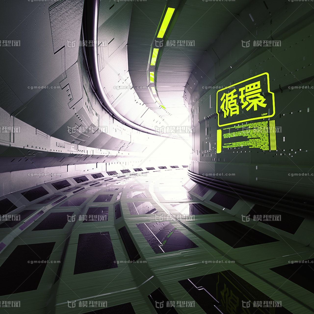 科幻通道 科幻场景模型-科幻场景模型库-FBX(.fbx)模型下载-cg模型网