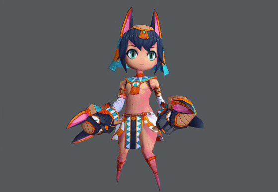 带动画 卡通埃及女战士 古埃及公主 egypt 角色