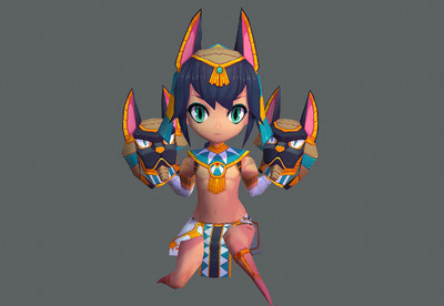 带动画 卡通埃及女战士 古埃及公主 egypt 角色