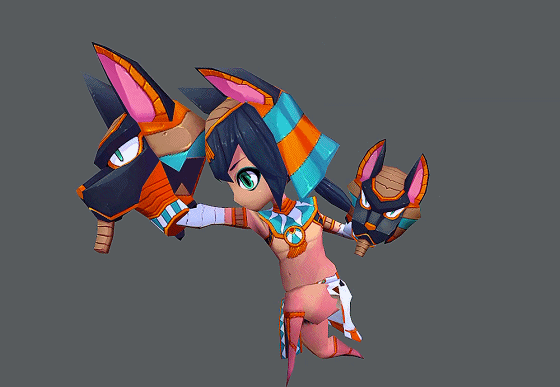 带动画 卡通埃及女战士 古埃及公主 egypt 角色