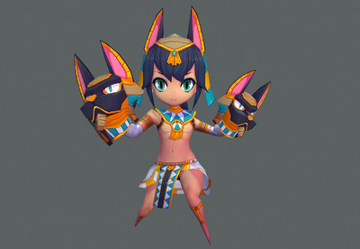 带动画 卡通埃及女战士 古埃及公主 egypt 角色