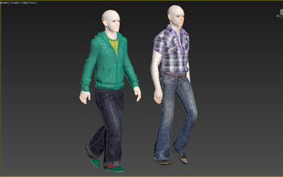 走路人行走人模型-男人模型库-3ds Max(.max)模型下载-cg模型网