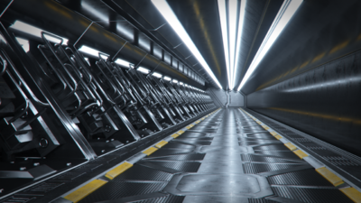 科幻通道 机械通道模型-工业设备模型库-Cinema 4D(.c4d)模型下载-cg模型网