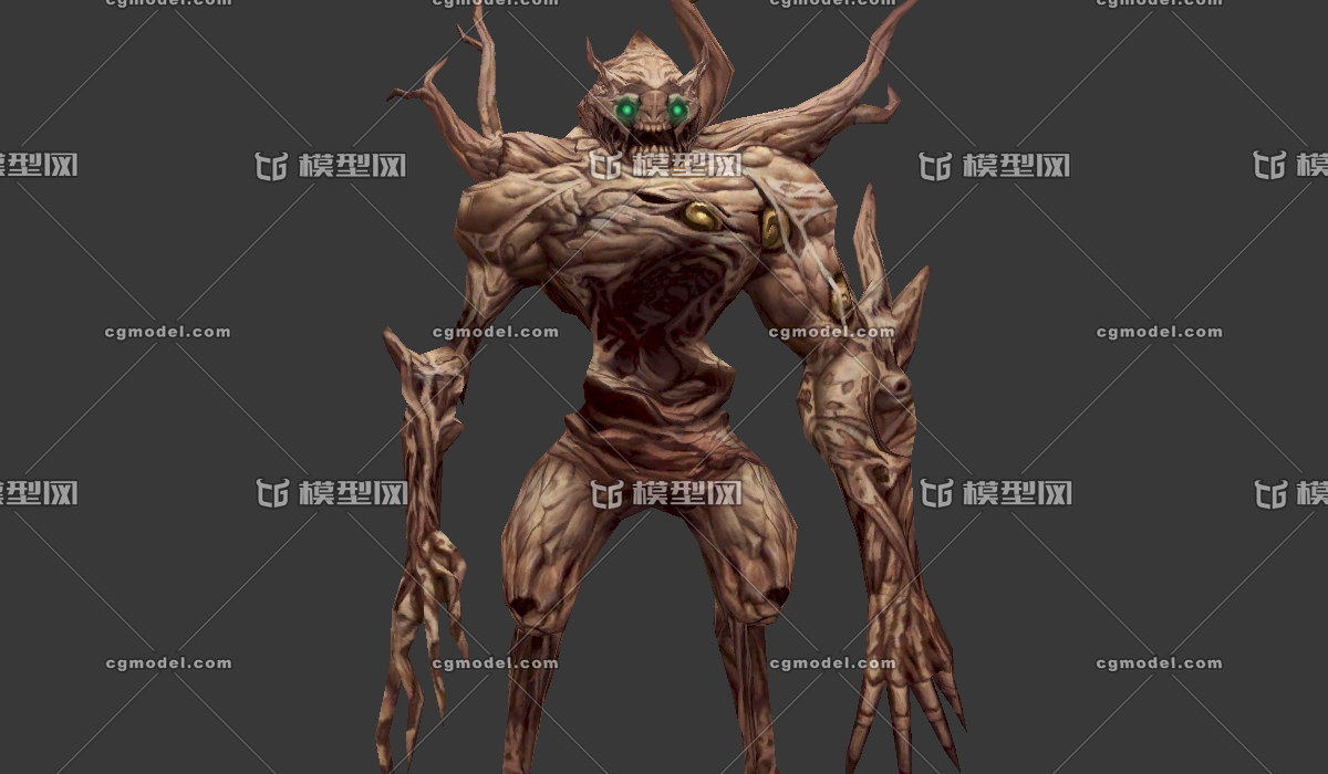 三只老树精,格鲁特,树人,老树妖,森林_hlhyrjw作品_人物异形怪物_cg