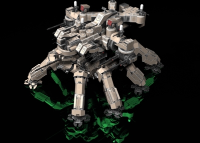 太空八脚机器人_weijihe作品_人物机器人/机甲_cg模型网