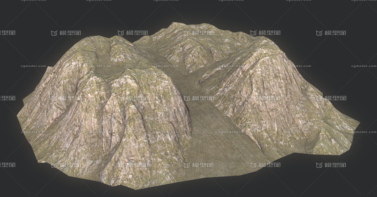 高细节超写实次世代山脉09 山体 岩石 山峰 沟壑 高山 丘陵 高原 平原