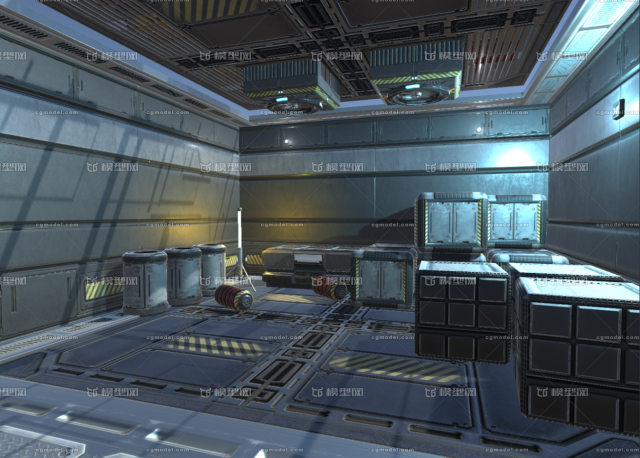 vr科幻场景 太空储藏室 科幻仓库 科幻空间 科幻室内 科技房间 太空舱