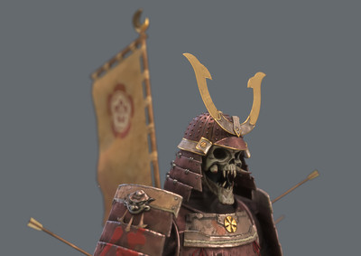 僵尸武士 pbr 次世代 日本战士 亡灵 死尸 僵尸 狂战士 武士盔甲 东瀛