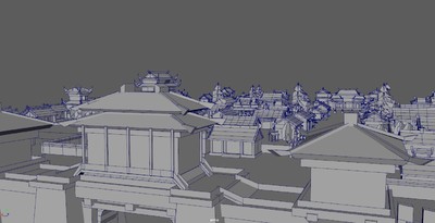 古建筑场景模型-古代场景模型库-Maya(.ma/.mb)模型下载-cg模型网