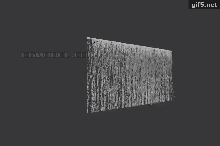 瀑布跌水流水喷泉叠水景观叠水流水动画水粒子