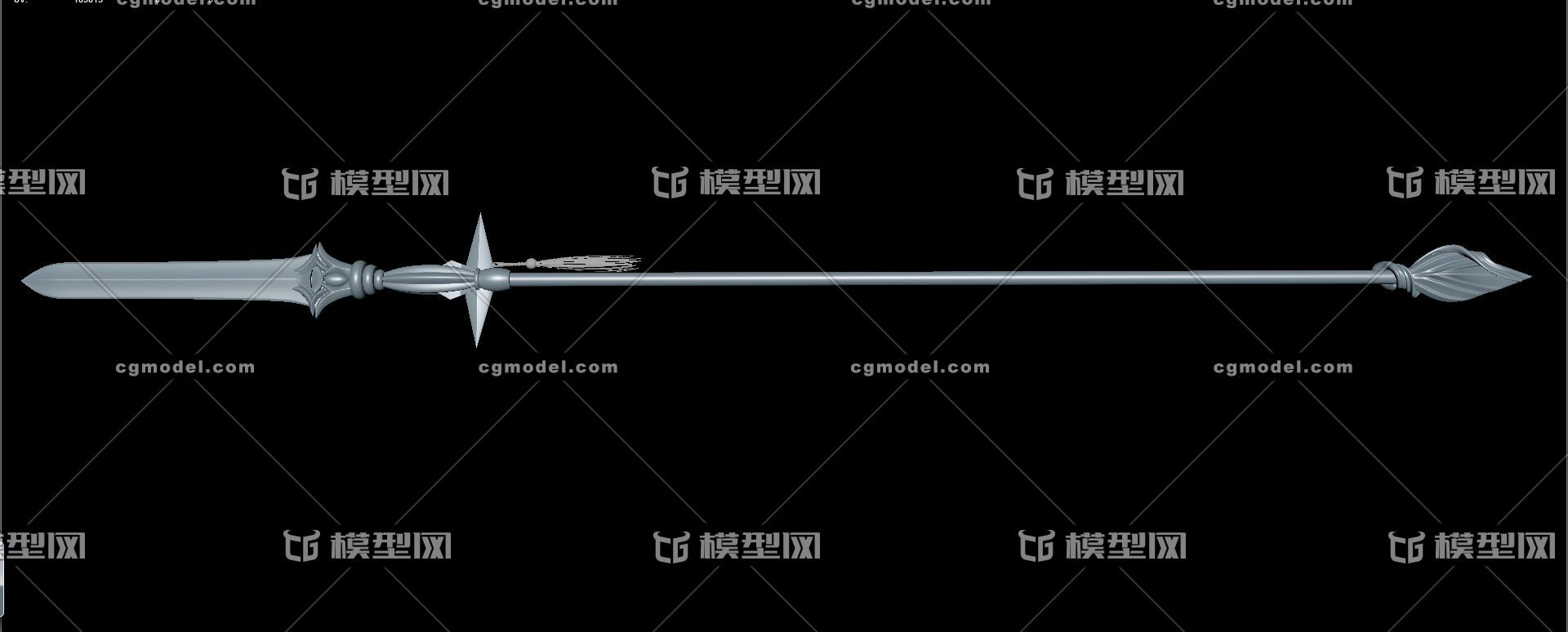 長矛_古代長槍_維多利亞的秘密作品_武器冷兵器_cg模型網