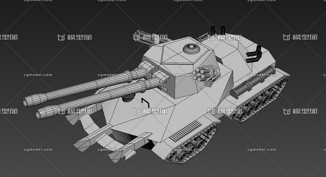 紅警2天啟坦克簡模模型-裝甲車/坦克模型庫-3ds max(.max)模型下載-cg