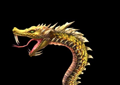 蛇 大黄蛇 低摸手绘高质量贴图 动物 怪物 怪兽 传奇火龙神