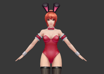 朋克风性感兔女郎 皮衣美女 兔女郎面具时_skjbill作品_人物女人_cg