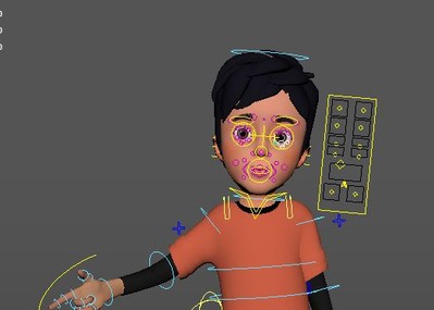 maya2018製作 arnold渲染 材質逼真 帶綁定 和表情控制器 maya