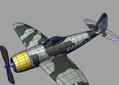 maya三视图建模作业 卡通飞机 战斗机 直升机 带工程文件材质贴图灯光