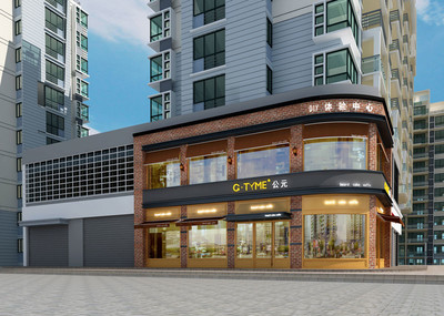 室外门头建筑外立面沿街商铺