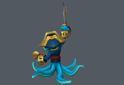 带完整动画  卡通 章鱼 海盗   手绘 八爪鱼  octopus 加勒比海盗