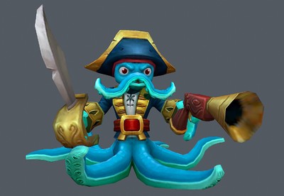 带完整动画  卡通 章鱼 海盗   手绘 八爪鱼  octopus 加勒比海盗